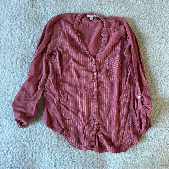 Lucky brand medium red blouse - Picture 1 of 7